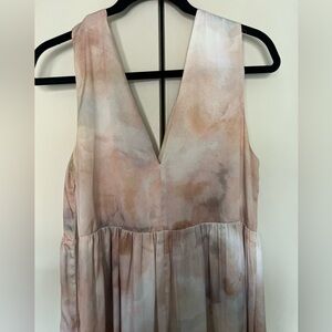 H&M Cream & Tan Silky Maxi Dress